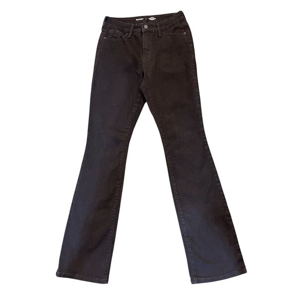 Old Navy High Rise Kicker Boot-Cut Jeans Women Size2 Black Secret Smooth Pockets - Picture 2 of 8